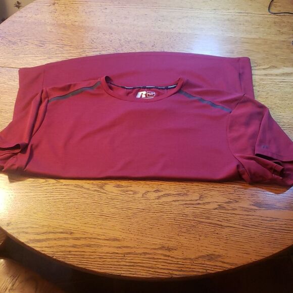 Russell 2XL Red Dri-Power Training Shirt | Men’s Sport Tee w/ Tech Fabric *Read* - Picture 7 of 8